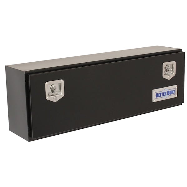 Steel Tool Truck Box, Top Mount, Black, 48 in L X12 in W X16 in H, Single Door